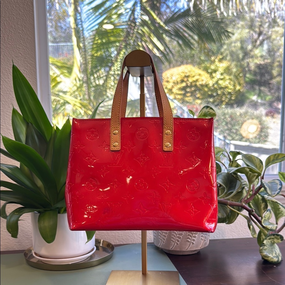Louis Vuitton Red Vernis Leather Tote
